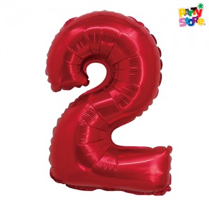 GLOBO METALIZADO CHICO ROJO N.2