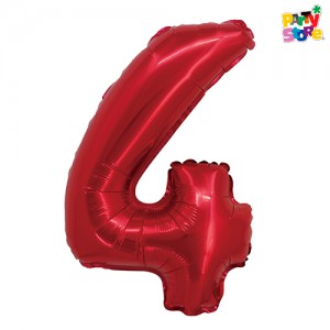 GLOBO METALIZADO CHICO ROJO N.4