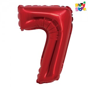 GLOBO METALIZADO CHICO ROJO N.7