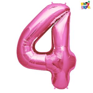 GLOBO METALIZADO CHICO ROSA N.4