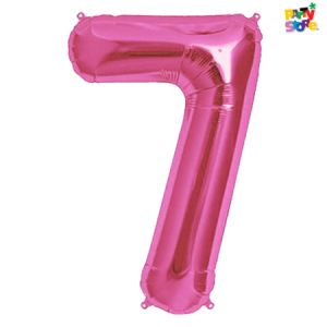 GLOBO METALIZADO CHICO ROSA N.7