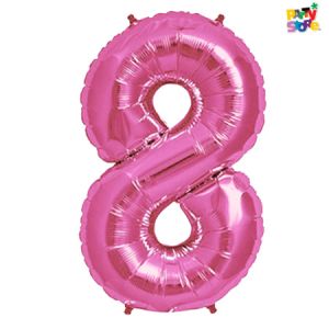 GLOBO METALIZADO CHICO ROSA N.8