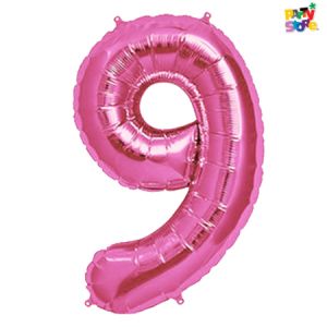 GLOBO METALIZADO CHICO ROSA N.9