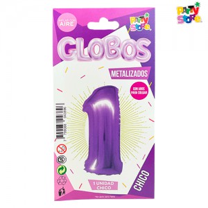 GLOBO METALIZADO CHICO VIOLETA N.1