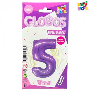 GLOBO METALIZADO CHICO VIOLETA N.5