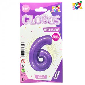 GLOBO METALIZADO CHICO VIOLETA N.6