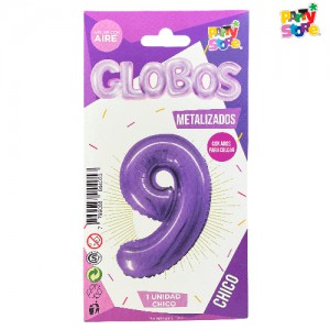 GLOBO METALIZADO CHICO VIOLETA N.9