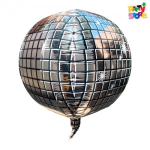 GLOBO METALIZADO *DISCO BALL* 22"(56cm) APTO HELIO