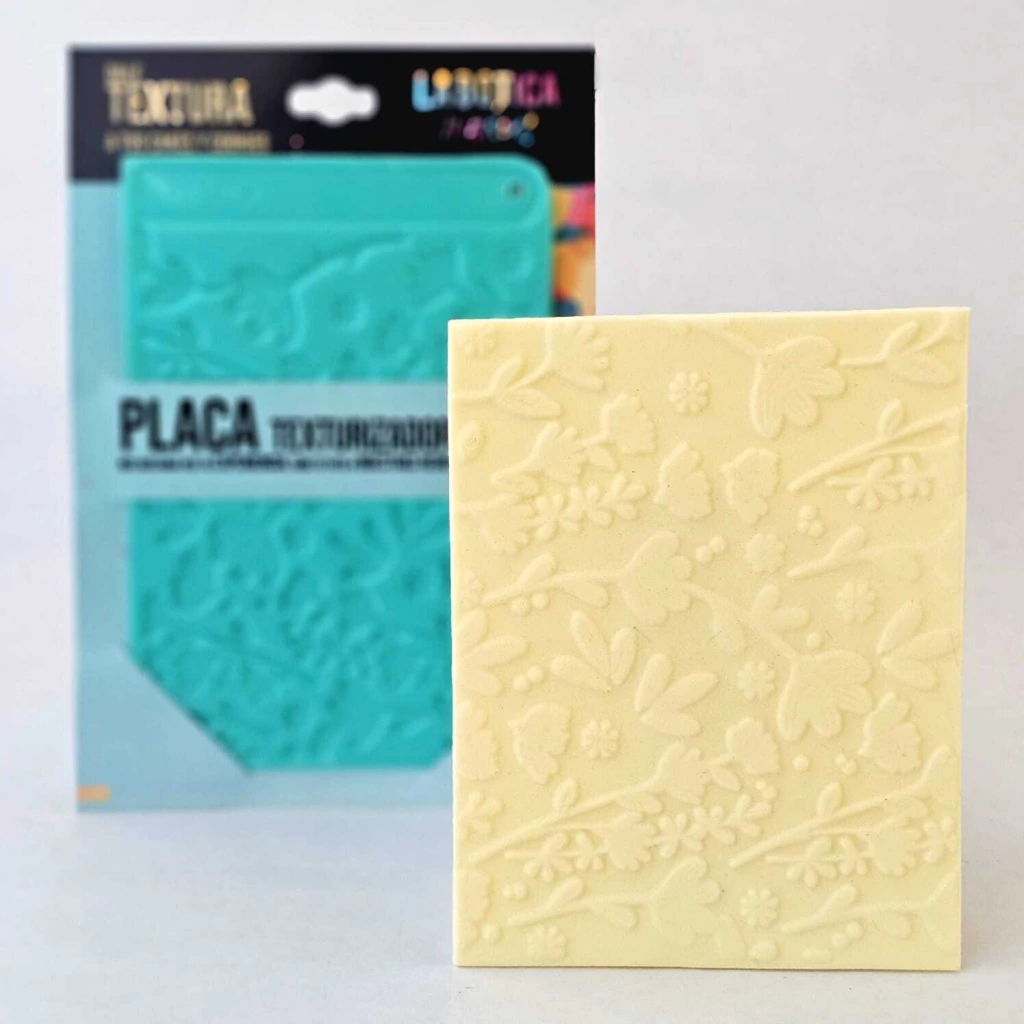 Placa Texturizadora Flores 15 x 10.5 Cm.- LA BOTICA