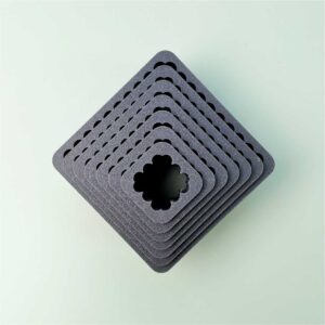 Kit de Cortantes Cuadrados Blonda -Linea Matias Dragun- Especial Pastelería (Plástico)