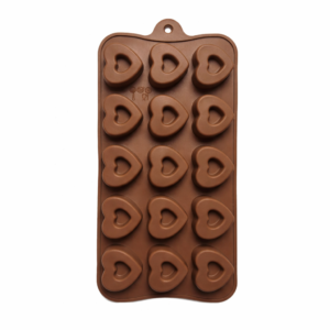 MOLDE SILICONA p/15 BOMBONES MODELO CORAZON CALADO