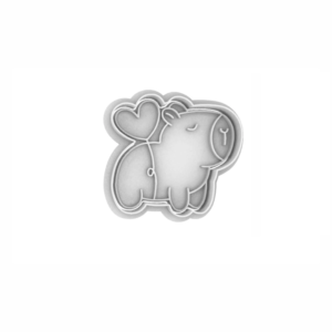 Cortante con Marcador Capibaras o Carpinchos 5cm Globo Corazon