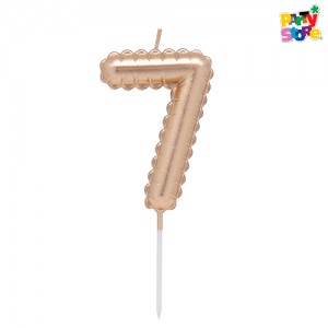 VELA NUMERO GLOBITO DORADO Nº7