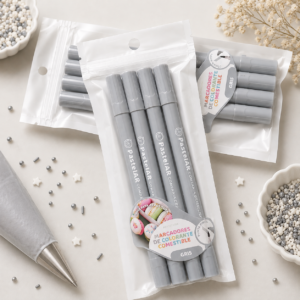 MARCADOR COMESTIBLE PASTELAR DOBLE PUNTA X 1 UNIDAD GRIS
