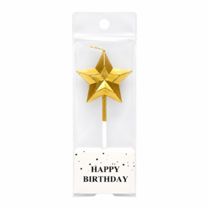 Vela de Cumpleaños Estrella DORADA