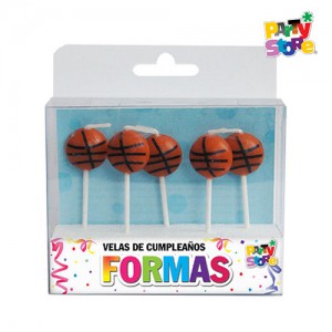 VELAS FORMAS - SET PELOTAS DE BASQUET X 5 PIEZAS