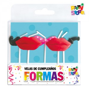 VELAS FORMAS - SET PROPS X 5 PIEZAS