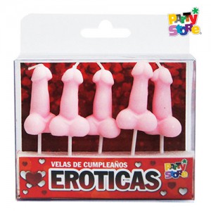 VELAS FORMAS - SET SEX ADULTOS X 5 PIEZAS