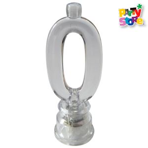 VELA NUMERO LUMINOSO LED N 0 con 4 velitas