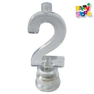 VELA NUMERO LUMINOSO LED N 2 con 4 velitas