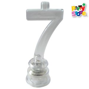VELA NUMERO LUMINOSO LED N 7 con 4 velitas
