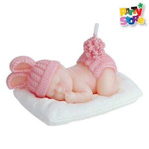 VELA DECO / SOUVENIR BEBE ROSA