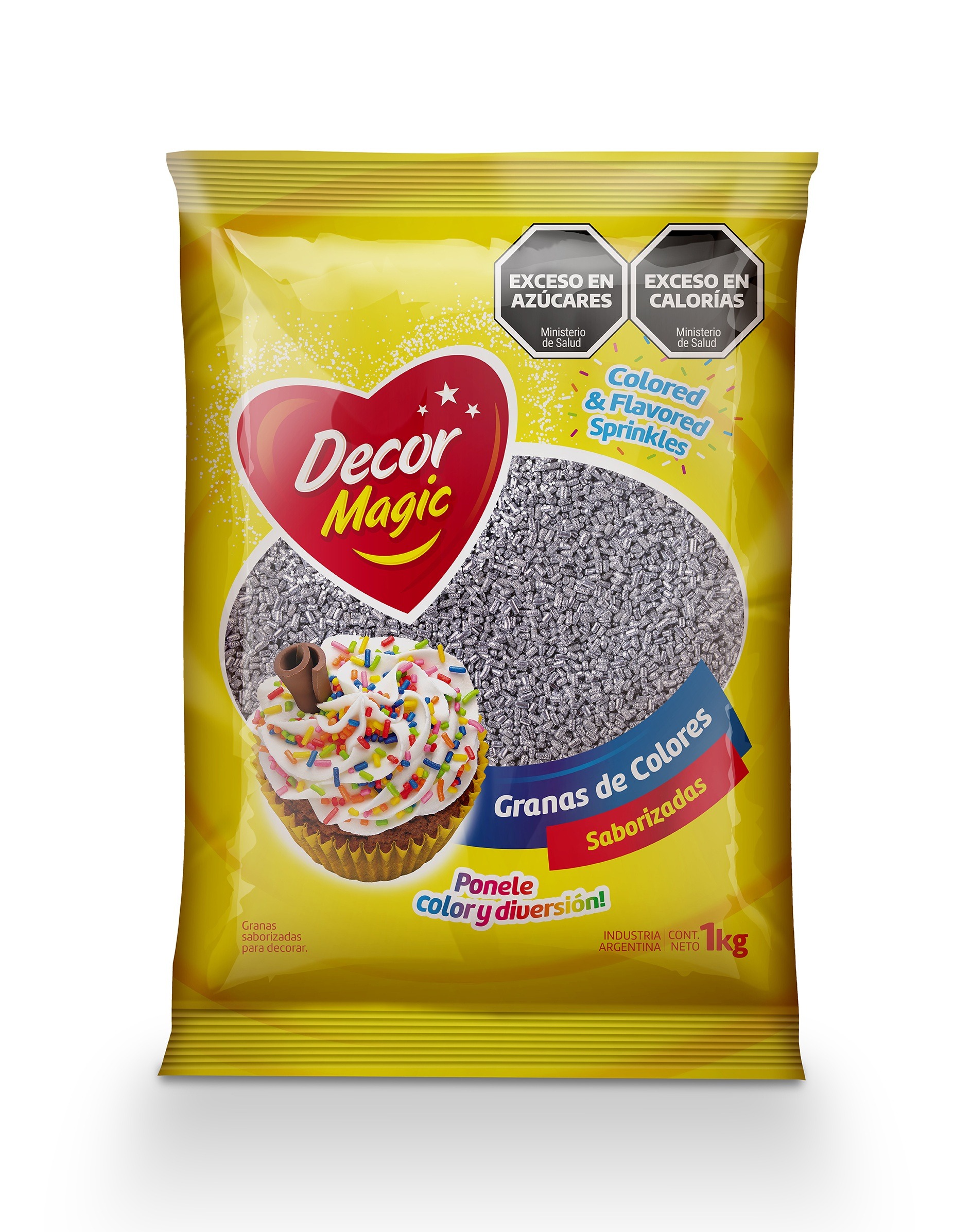 GRANAS COMUN DECOR MAGIC PLATA X 1KG