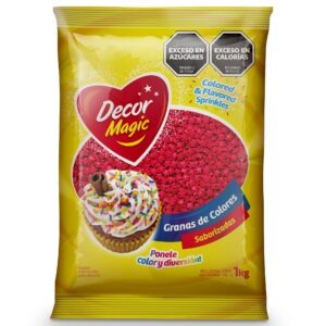 GRANAS FORMA ESTRELLA DECOR MAGIC ROJO X 1KG