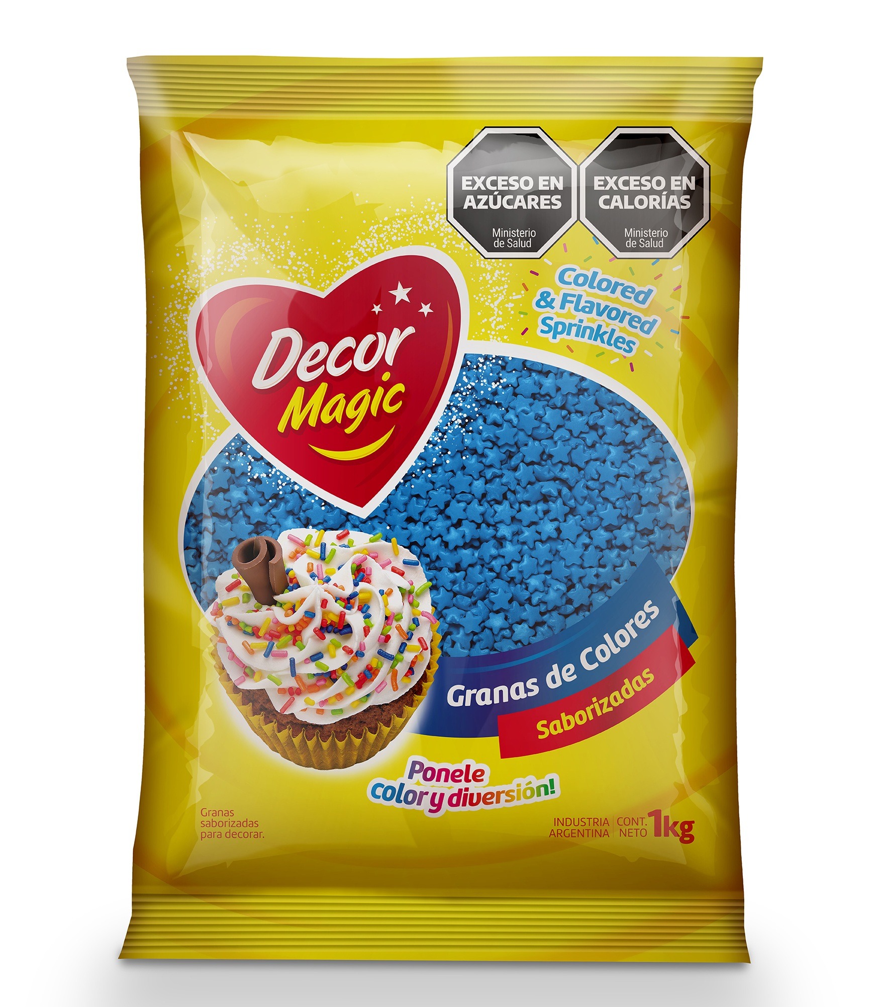 GRANAS FORMA ESTRELLA DECOR MAGIC TURQUESA X 1KG