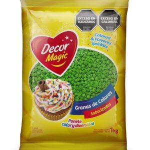 GRANAS FORMA ESTRELLA DECOR MAGIC VERDE CLARO X 1KG