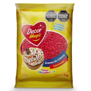 GRANAS FORMA CORAZON DECOR MAGIC ROJO X 1KG