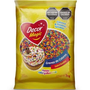 GRANAS FORMA CIRCULO DECOR MAGIC MULTICOLOR AMERICANO X 1KG