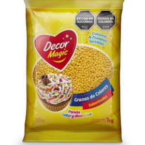 GRANAS FORMA CIRCULO DECOR MAGIC AMARILLO X 1KG