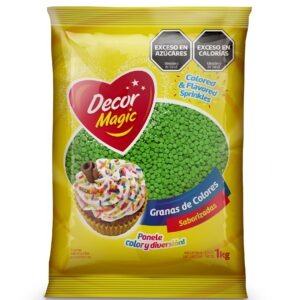 GRANAS FORMA CIRCULO DECOR MAGIC VERDE CLARO X 1KG