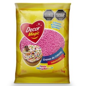 GRANAS FORMA CIRCULO DECOR MAGIC ROSA X 1KG