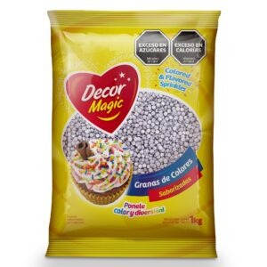 GRANAS FORMA CIRCULO DECOR MAGIC PLATEADO X 1KG