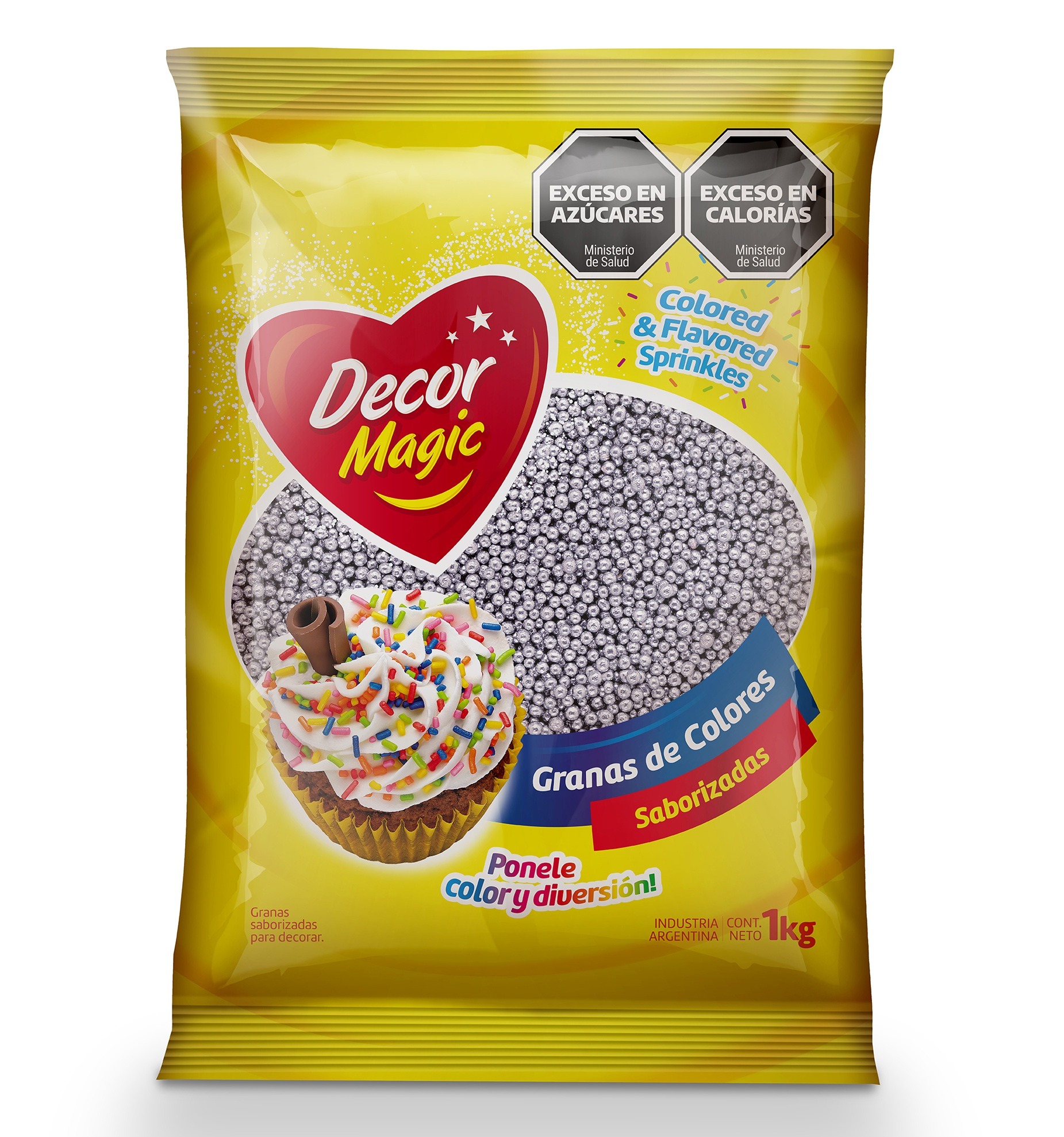 GRAGEAS Nº3 DECOR MAGIC PLATA X 1KG