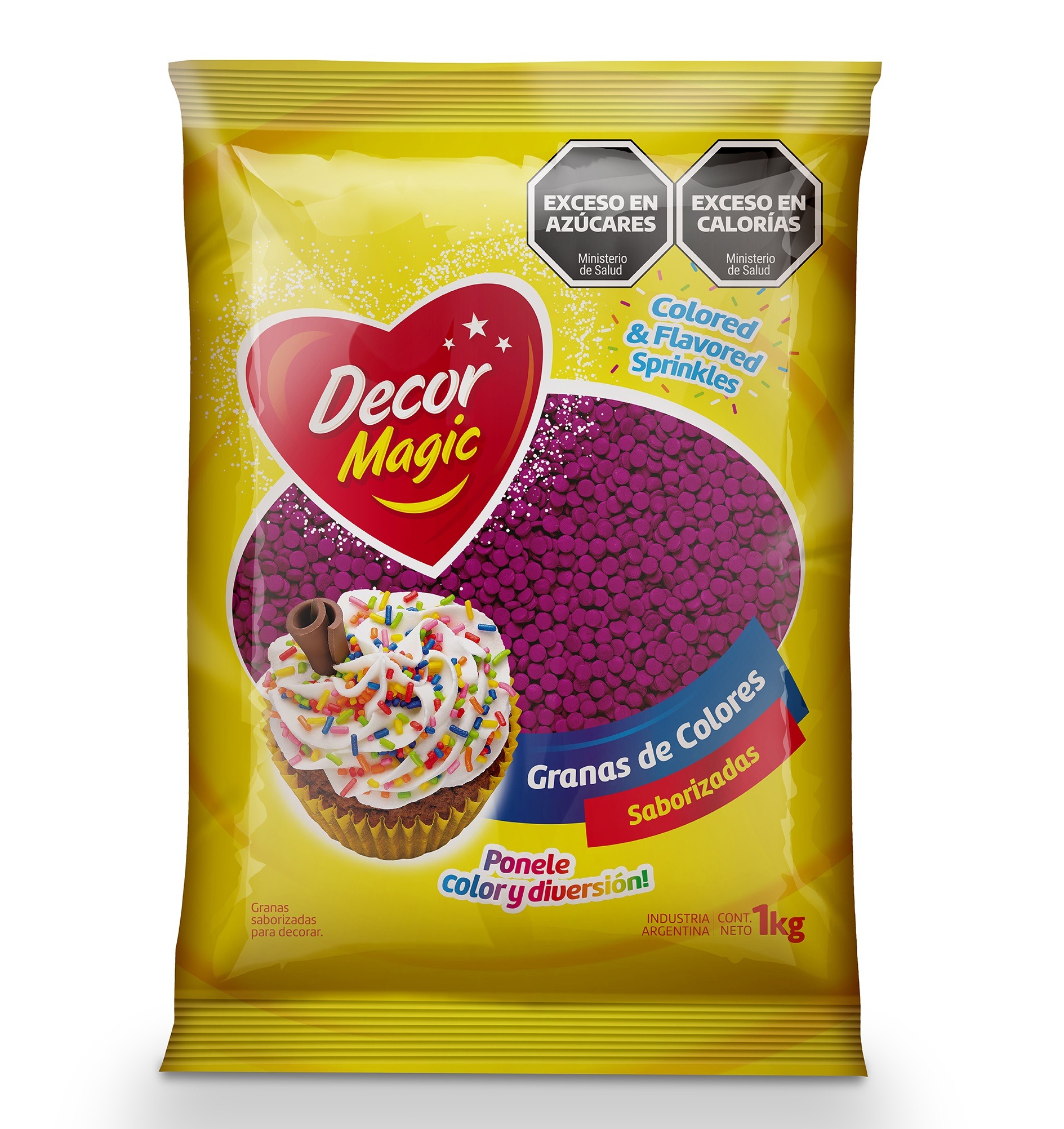GRANAS FORMA CIRCULO DECOR MAGIC VIOLETA X 1KG