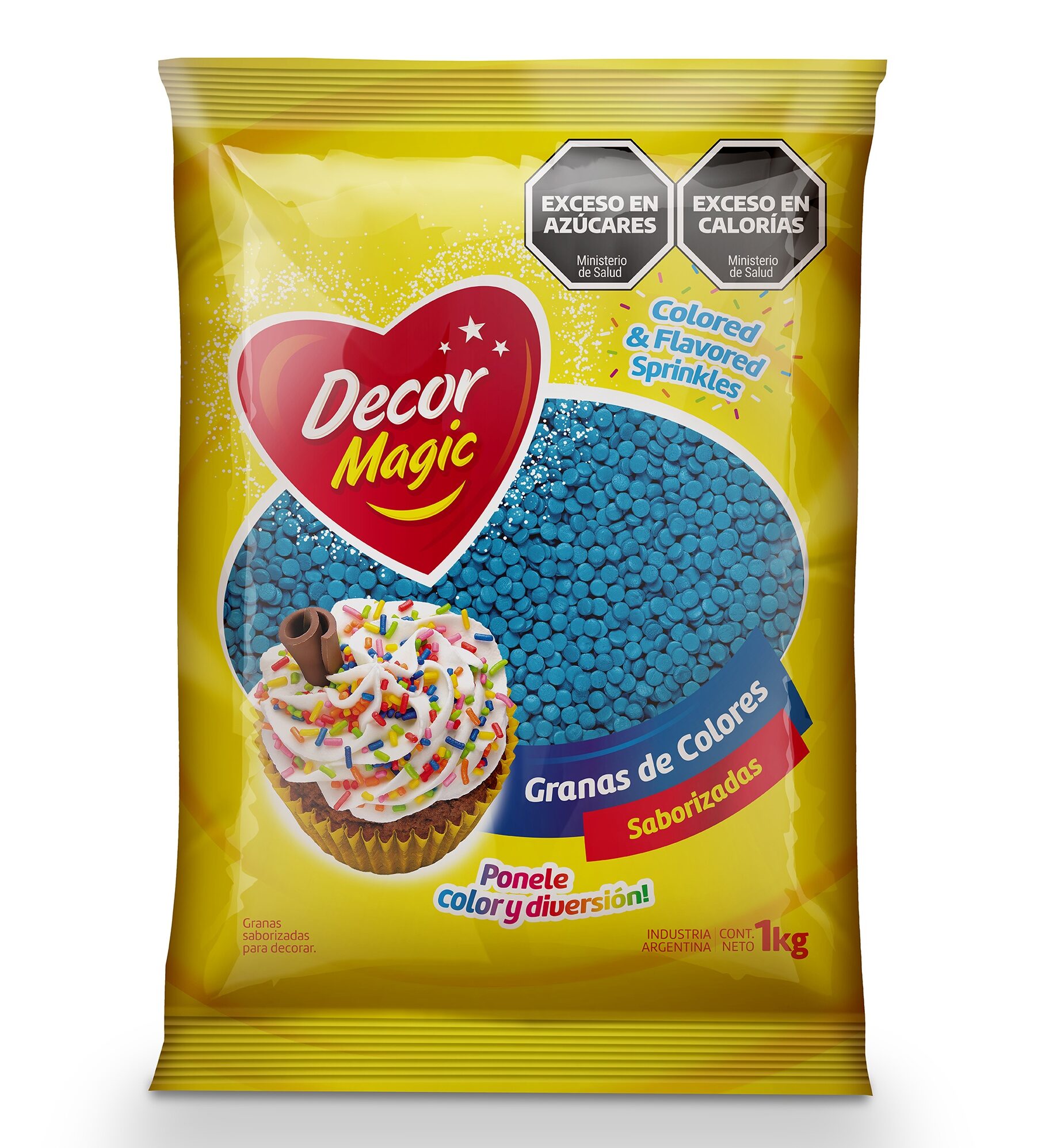 GRANAS FORMA CIRCULO DECOR MAGIC TURQUESA X 1KG