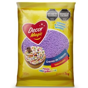 GRANAS FORMA CIRCULO DECOR MAGIC LILA X 1KG