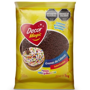 GRANAS FORMA CIRCULO DECOR MAGIC MARRON OSCURO X 1KG
