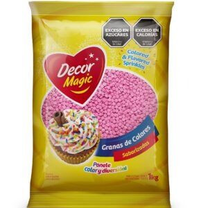 GRANAS FORMA CIRCULO DECOR MAGIC ROSA PASTEL X 1KG