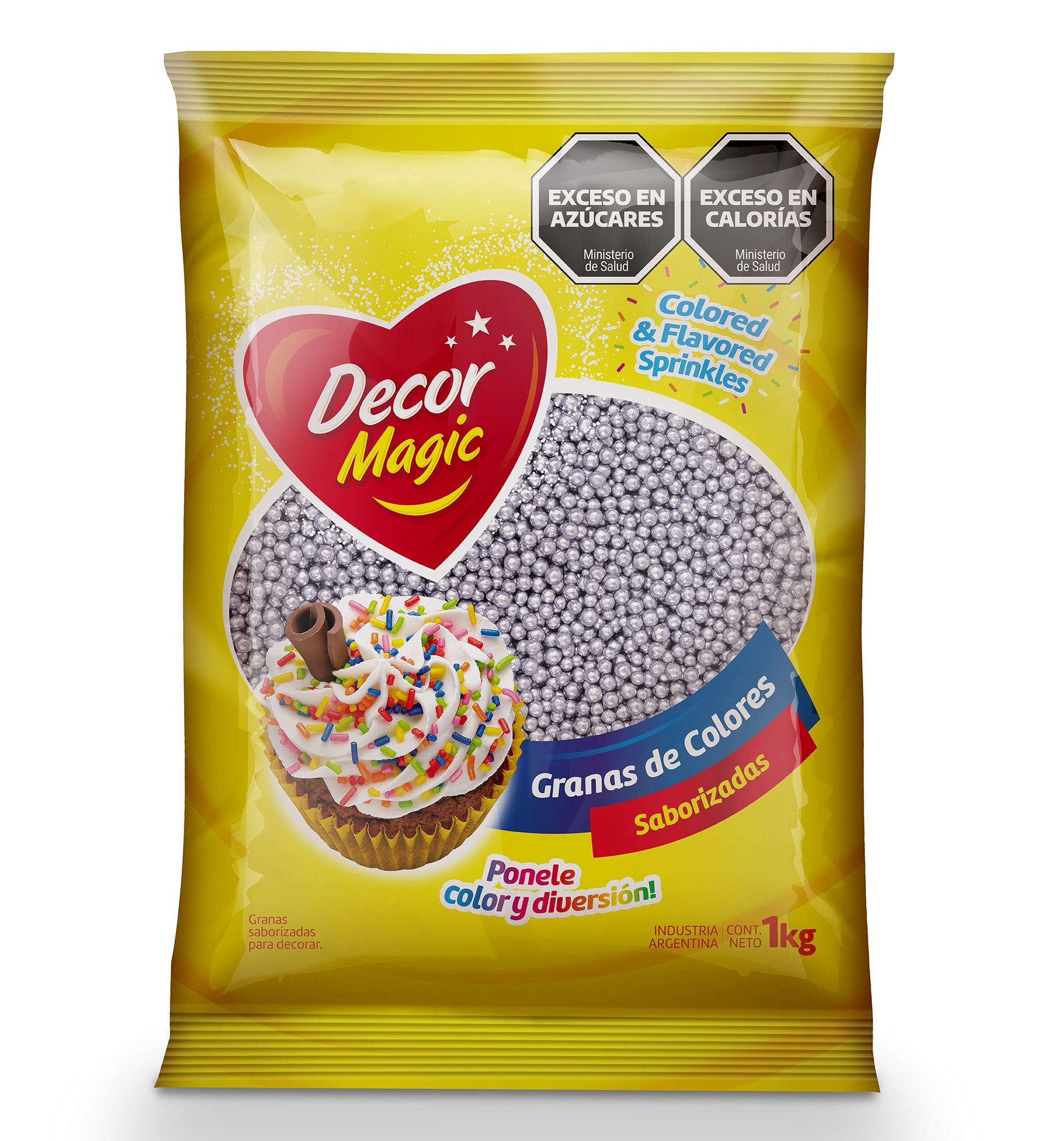 GRAGEAS Nº4 DECOR MAGIC PLATA X 1KG