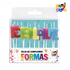 VELAS FORMAS - SET FELIZ CUMPLE X 11 PIEZAS