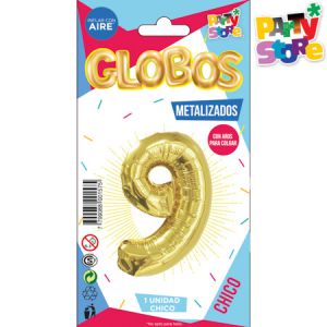 GLOBO METALIZADO CHICO - DORADO N.9