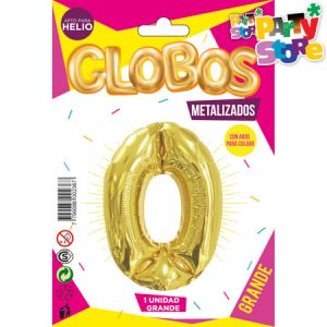 GLOBO METALIZADO GRANDE - DORADO N.0