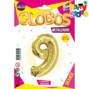 GLOBO METALIZADO GRANDE - DORADO N.9