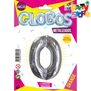 GLOBO METALIZADO GRANDE - PLATEADO N.0