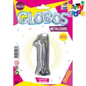 GLOBO METALIZADO GRANDE - PLATEADO N.1