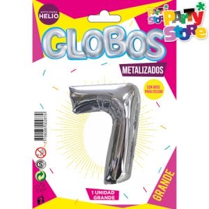GLOBO METALIZADO GRANDE - PLATEADO N.7